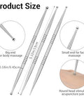 Matwsec Acupuncture Pen Stainless Steel Acupressure Pen Reflexology Massage Tool For Body Face 8 Sized Headed Acupuncture Needles Manual Deep Tissue Tool Body Point Probe Pens For Full Body Relaxing 4 Pcs