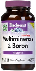 Bluebonnet Multi Minerals Plus Boron No Iron Vegetarian Capsules 180 Count