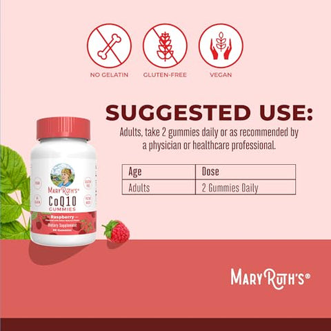 Maryruth'S Maryruth Organics Coq10 Gummies Coenzyme Q10 Gummy Supplements For Heart Health & Cellular Health Antioxidant Coq10 120 Mg Vegan Non-Gmo Gluten Free 60 Count 1 Month Supply