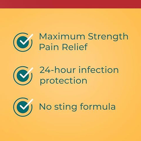 Neosporin Dual Action Burn Relief & First-Aid Antibiotic Ointment For 24-Hour Infection Protection & Maximum Strength Burn Pain Relief Made With Bacitracin Zinc Neomycin & Pramoxine Hcl.5 Oz