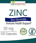 Zinc 50Mg, Immune Support & Antioxidant Supplement 100 Capsules - Gluten And Non-Gmo