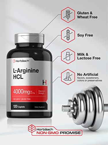 Horbaach L Arginine Hcl 120 Cap 4000Mg