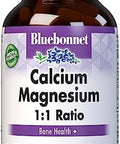 Bluebonnet Calcium Magnesium 1:1 Ratio Vegetarian Capsules 90 Count