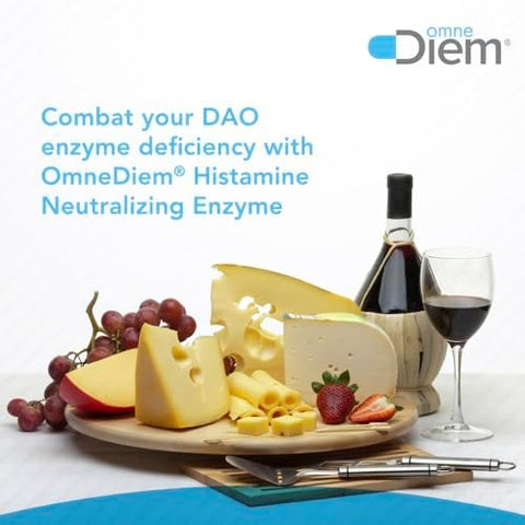 Omne Diem Histamine Digest Dao 30000 Hdu - 120 Caps - Histamine Neutralizing Enzyme - Relieve Histamine Intolerance With Diamine Oxidase