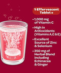 Airborne Very Berry Effervescent Tablets 10 Count 1000Mg Of Vitamin C Immune Support Supplement (Pack Of 4)