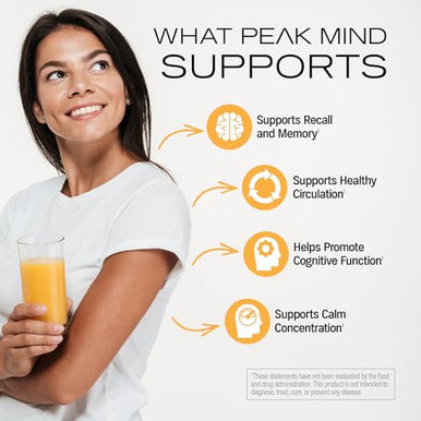 Livant Peak Mind 10 In 1 Nootropic Drink Mix 30 Servings 55Mg