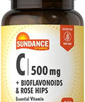 Sundance Vitamin C 500Mg With Bioflavonoids And Rose Hips Vegetarian Nongmo & Gluten Supplement