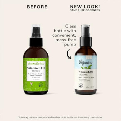 Sky Organics Vitamin E Oil Blend For Face Organic Antioxidant Facial Oil 30 000 Ius To Deliver Reparative Moisture And Soothe Dry Damaged Skin 100% Pure & Cold-Pressed 3.97 Fl Oz 117 Ml