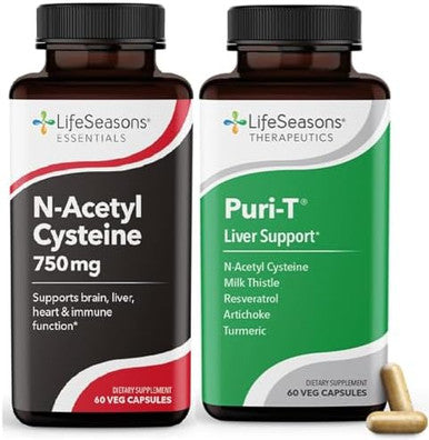 Lifeseasons Purit With Nacetyl Cysteine Boost Supports Liver & Lung Detoxification 120 Capsules
