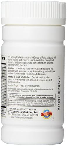 21St Century Prenatal Tablets 60 Count (Pack Of 3)