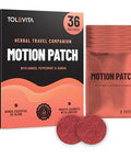 Tolevita Motion Sickness Patches 36 Pcsherbal Essential Oil Patch With Ginger Peppermint And Sanchitravel With Comfort Easytouse And Discreet