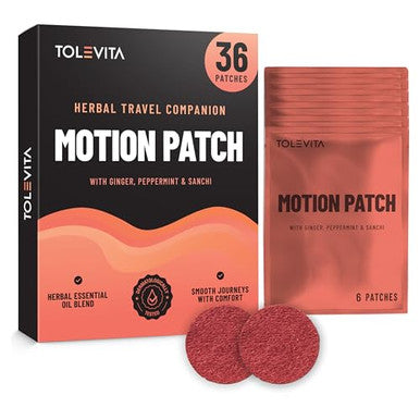 Tolevita Motion Sickness Patches 36 Pcsherbal Essential Oil Patch With Ginger Peppermint And Sanchitravel With Comfort Easytouse And Discreet
