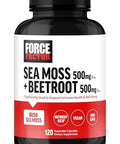 Force Factor Irish Sea Moss + Beet Root Supplement | Support Immune Health, Circulation, Natural Energy & Heart Health, with Antioxidants, Non-GMO, 120 Vegetable Capsules