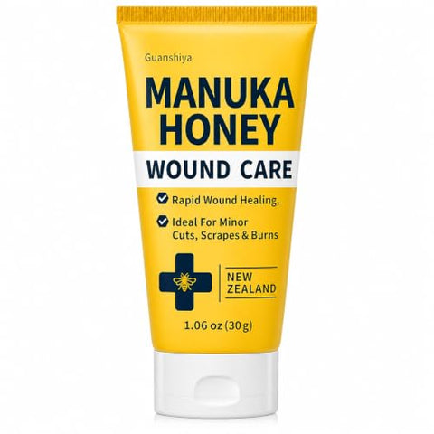 Manuka Honey for Wounds, Wound Healing Ointment for Cuts, Scrapes, Burns, Foot Ulcers and Scars, Fast Relief & Skin Repair, Non-Sticky, No Crystallization, 1.06 oz