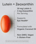 Sports Research Lutein And Zeaxanthin Capsules - Eye Health Support Supplement Made With Lute-Gen And Organic Coconut Oil - Vegan Friendly & Non-Gmo Verified 120 Veggie Softgels