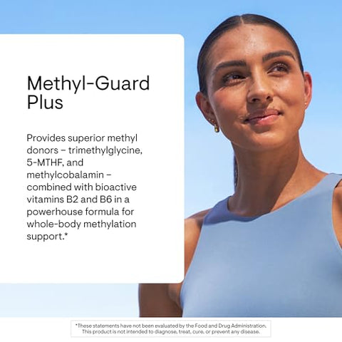 Thorne - Methyl-Guard Plus - Active Folate (5-Mthf) With Vitamins B2 B6 & B12 - Supports Methylation & Healthy Level Of Homocysteine - Gluten Dairy & Soy-Free 30 Servings