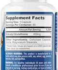 Neuropaway Elements Sacetylglutathione 400Mg Acid Resistant Capsules 60Ct (60 400Mg Capsules Per Bottle) 3Rd Party Tested Made In A Cgmp Facility