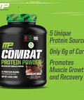 Muscle Pharm Combat 4Lb Chocolate Protein And Musclepharm Blue Raspberry Bcaa'S