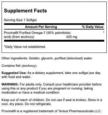 Swanson Provinal Purified Omega-7 420 mg 30 Sgels 2 Pack