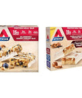 Atkins Blueberry Greek Yogurt And Vanilla Caramel Pretzel Protein Meal Bars Bundle High Fiber 15G Protein 35G Net Carbs Keto Friendly 5 Count Each