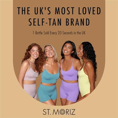 St. Moriz Professional Medium Instant Tan 1 Day Wash Off Fake Tan Lotion with Aloe Vera and Vitamin E Fast-Drying Transfer-Resistant Vegan 150ml