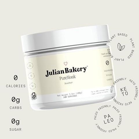 Julian Bakery Pure Monk | v25% Monk Fruit Extract | Sweetener | Sugar Free | 3.5oz | 100 Servings