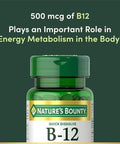 NatureS Bounty B12 Quick Dissolve Tablets 500 Mcg 300 Tablets (3 X 100 Count Bottles)