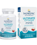 Nordic Naturals Ultimate Omega Minis Strawberry Flavor - 60 Minis Soft Gels - 1120 Mg Omega-3 - High-Potency Fish Oil Supplement - Epa & Dha - Promotes Brain & Heart Health 30 Servings