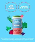 Amazing Grass Kidz Superfood: Vegan Protein & Probiotics For Kids With Beet Root Powder & 1/2 Cup Of Leafy Greens Extreme Chocolate 15 Servings