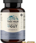 Terra Origin Healthy Gut With Vitamin D 5000 Iu 60 Capsules Gut Health Supplements For Men And Women Supports Digestion And Gas