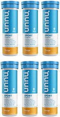 Nuun Sport: Orange Electrolyte Enhanced Drink Tablets (6 Tubes Of 10 Tabs) Previously Nuun Active