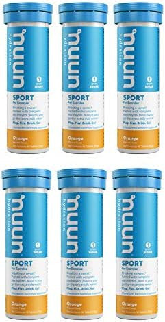 Nuun Sport: Orange Electrolyte Enhanced Drink Tablets (6 Tubes Of 10 Tabs) Previously Nuun Active