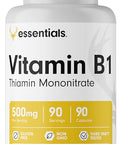 Bucked Up Vitamin B1 500mg Capsules Essentials 90 Servings