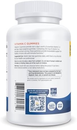 Nordic Naturals Vitamin C Gummies Tart Tangerine 120 Gummies 250 Mg Vitamin C Immune Support Antioxidant Protection Child Growth and Development NonGmo Vegan 60 Servings (Pack Of 2)