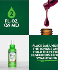 Nature's Truth B12 Sublingual Liquid Drops 10000 mcg 2 oz Fast Acting Vegan NonGMO and Gluten Free