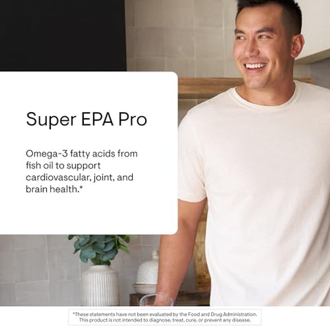 Thorne - Super Epa Pro - Omega-3 Fish Oil Supplement With Epa & Dha From Sustainably Sourced Cold-Water Fish - Promotes Blood Lipid Support - Third-Party Certified - Gluten & Dairy-Free 120 Softgels