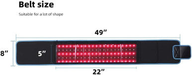 Feangli Red Light Therapy Infrared Light Therapy Belt For Body Waist Back Shoulder Leg Knee Muscle Relief Led 660Nm 850Nm Wearable Large Red Light Belt With Timer Remote Ideal For Woman Man