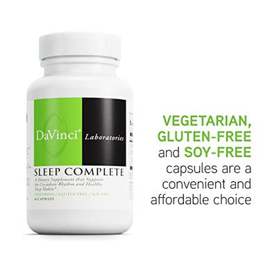 Davinci Labs Sleep Complete Dietary Supplement To Support Healthy Sleeping Habits Relaxation And Sleep With Melatonin Lemon Ashwagandha And Ltheanine Gluten 60 Vegetarian Capsules