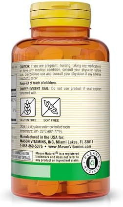 Mason Natural Vitamin B6 100 Mg With Calcium Healthy Heart Supports Muscle And Nerve Function Improved Energy Metabolism 100 Tablets