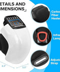 Holloii 4-In-1 Knee Massager Deep Heat Red Light Vibration & 3D Massage Cordless And Portable With Large Led Screen Ideal For Joint Pain Relief & Post-Workout Recovery For Families And Friends