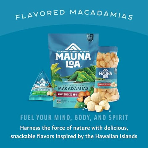 Mauna Loa Sea Salt Roasted Macadamia Nuts 6 oz Jar Premium Hawaiian Nuts Keto Friendly Gluten Healthy Snack