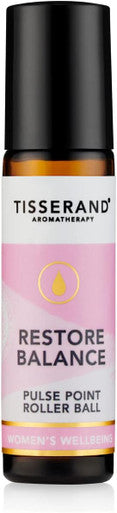 Tisserand Aromatherapy - Restore Balance Pulse Point Roller Ball - Menopause And Menstruation Support - Rose, Clary Sage And Geranium - 10Ml