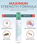 Epic Medical Supply Sting Relief Swab Instant Mosquito Bite Relief & Bug Bite Relief Max Strength Benzocaine & Menthol 10 Disposable Swabs For Insect Bites Bee Stings Jellyfish & More
