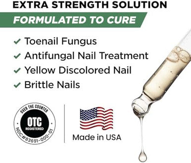 FOOT CURE Toenail Renewal Solution Extra Strength Care for Toe Nail AND Fingernails Nail Repair Solution for broken Discolored Nails Renews Damaged Cracked Ingrown Toenail Made In USA