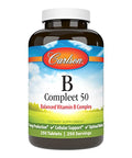 Carlson B Compleet 50 Balanced Vitamin B Complex Energy Production Cellular Support and Optimal Wellness 250 Tablets