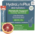 Hydralyte Metabolic Support - 5In1 Probiotic Blend - Support Glp-1 Production With Akkermansia Muciniphila + Prebiotic Fiber + Electrolytes - Daily Metabolism & Digestion - Sugar (30 Packets)