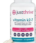 Just Thrive Vitamin K2-7 - Bone Brain And Heart Health K2 Vitamin Supplement 60 Capsules