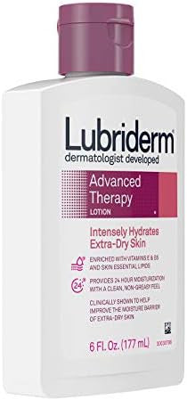Lubriderm Advanced Therapy Moisturizing Lotion With Vitamins E And B5 Deep Hydration For Extra Dry Skin Non-Greasy Formula 6 Fl. Oz ( Pack Of 10)