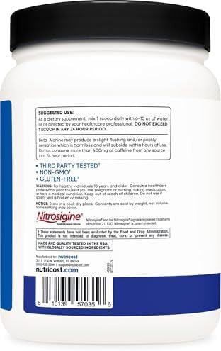 Nutricost Preworkout Complex Powder (60 Servings Blue Raspberry) Preworkout Supplement With Betaalanine Taurine & Amino Acids