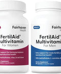 Fairhaven Health Fertilaid For Men And Women Combo Fertility Supplements For Men And Women Count And Motility Support Preconception For Him Prenatal Vitamin For Her With Vitex And Folate